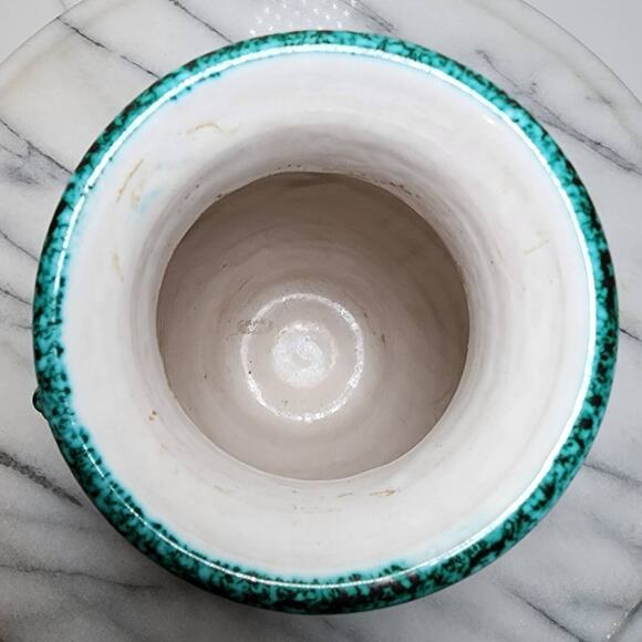 VTG Fratcelli Fanciullacci Italian Majolica Pottery Floral Vase-Brutalist Art - Picture 7 of 10